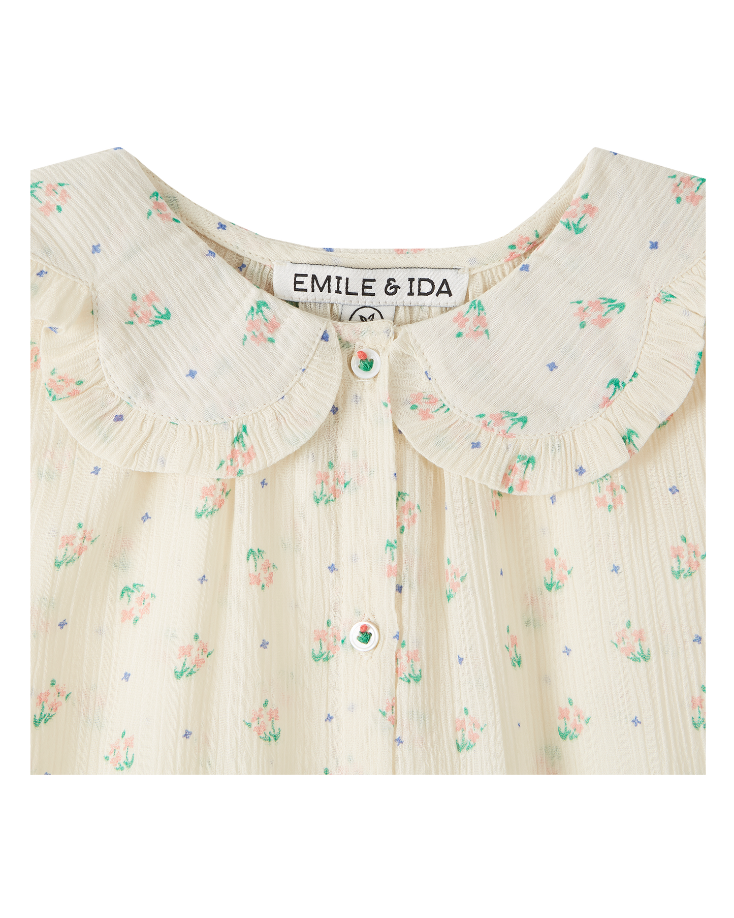 Blouse crépon de coton écru cueillette