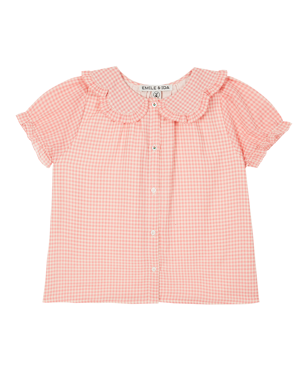 Blouse - coton vichy rose