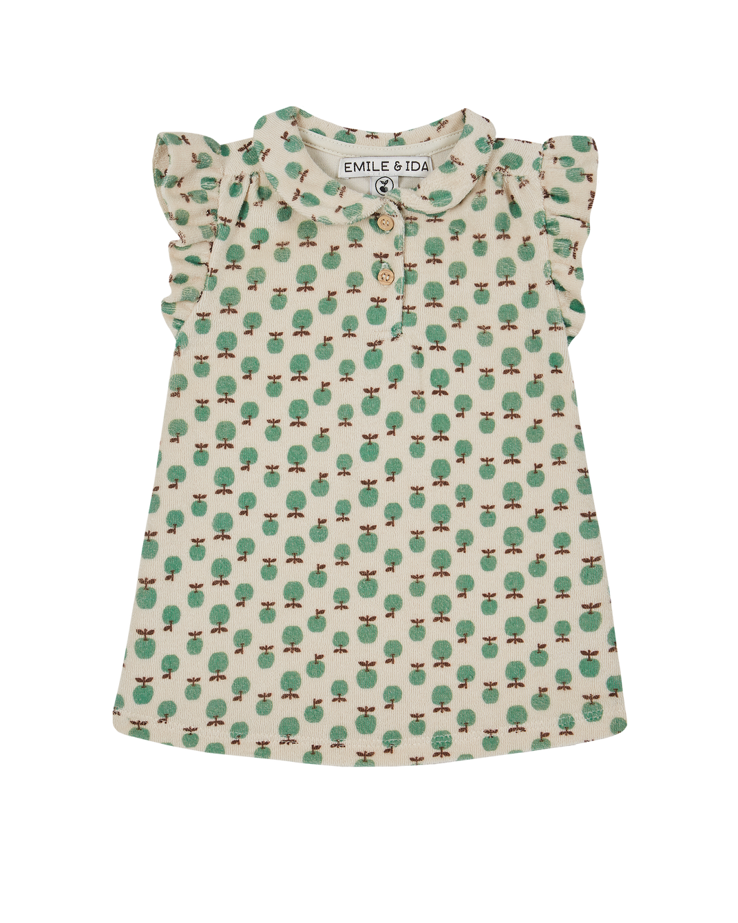 Robe - éponge écru granny vert