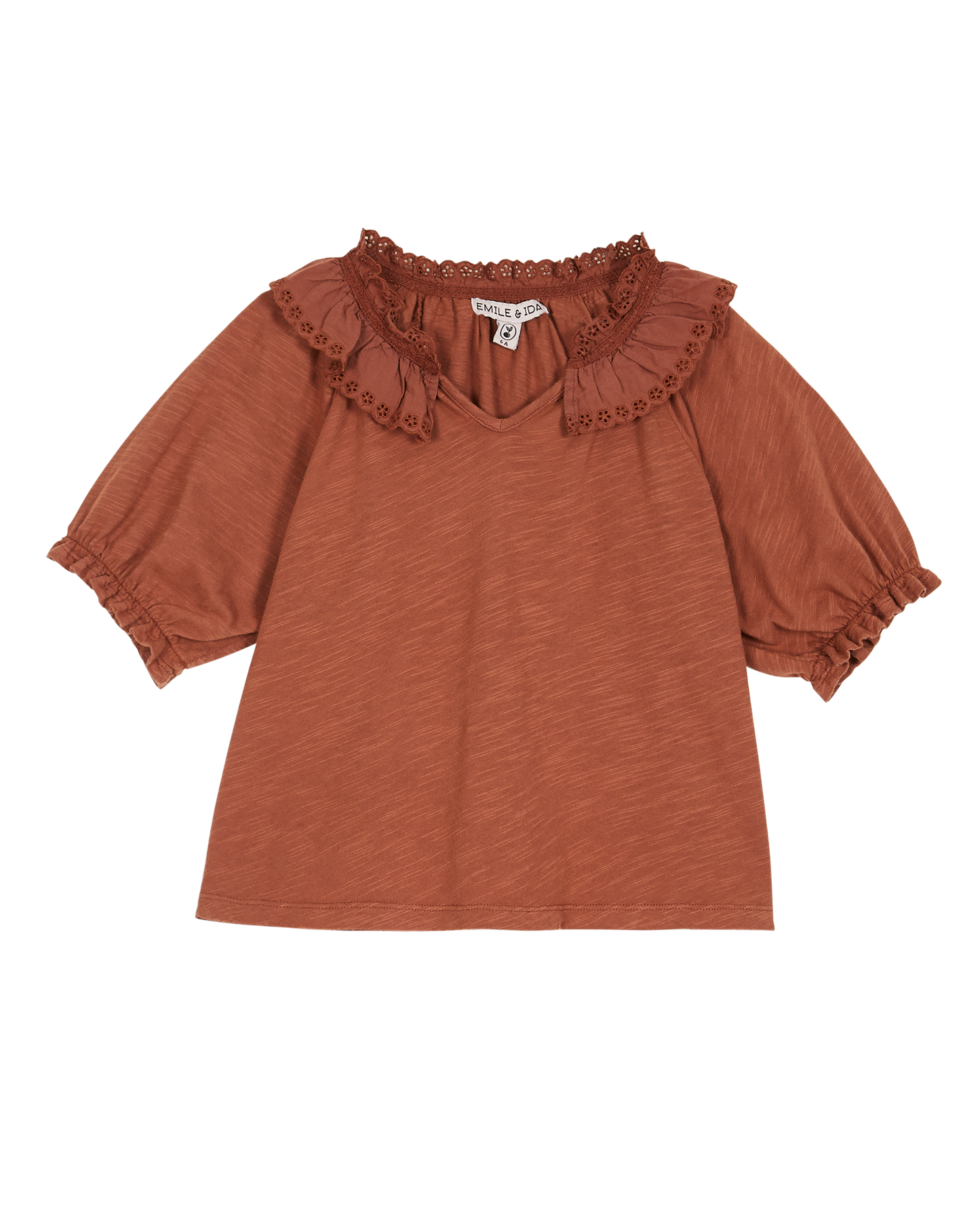 Brown organic cotton blouse