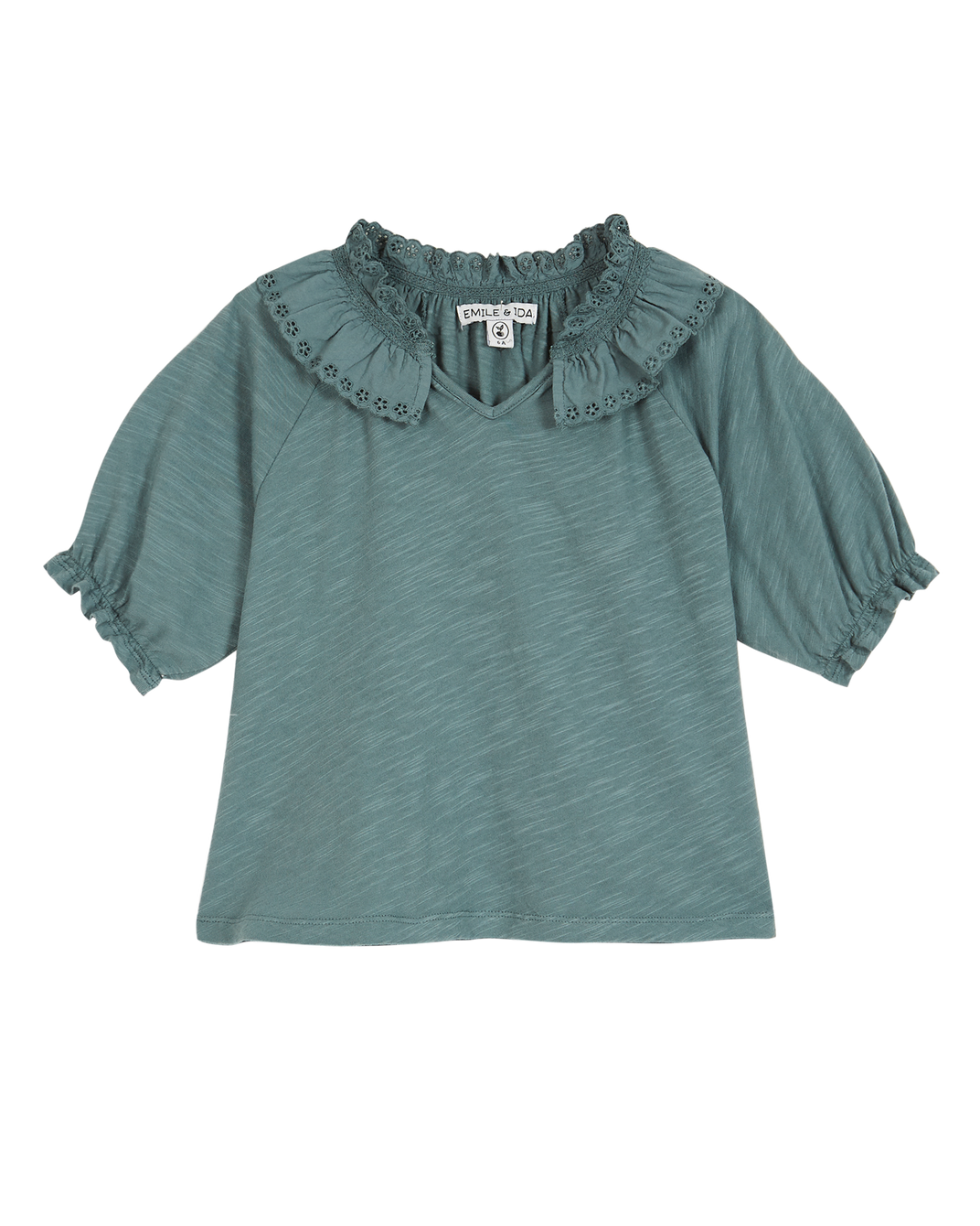 Organic cotton spinach blouse