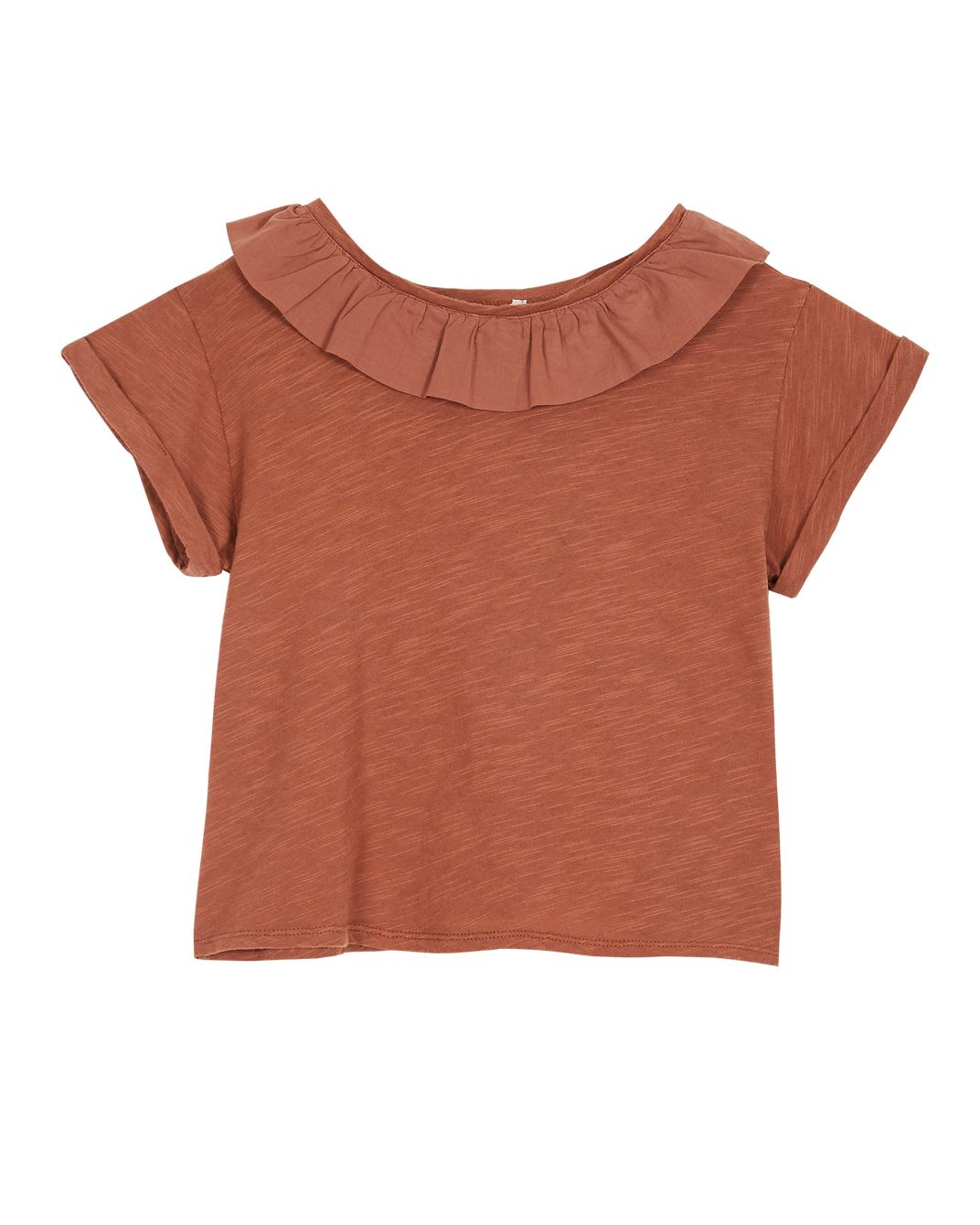 Tee-shirt coton bio brun