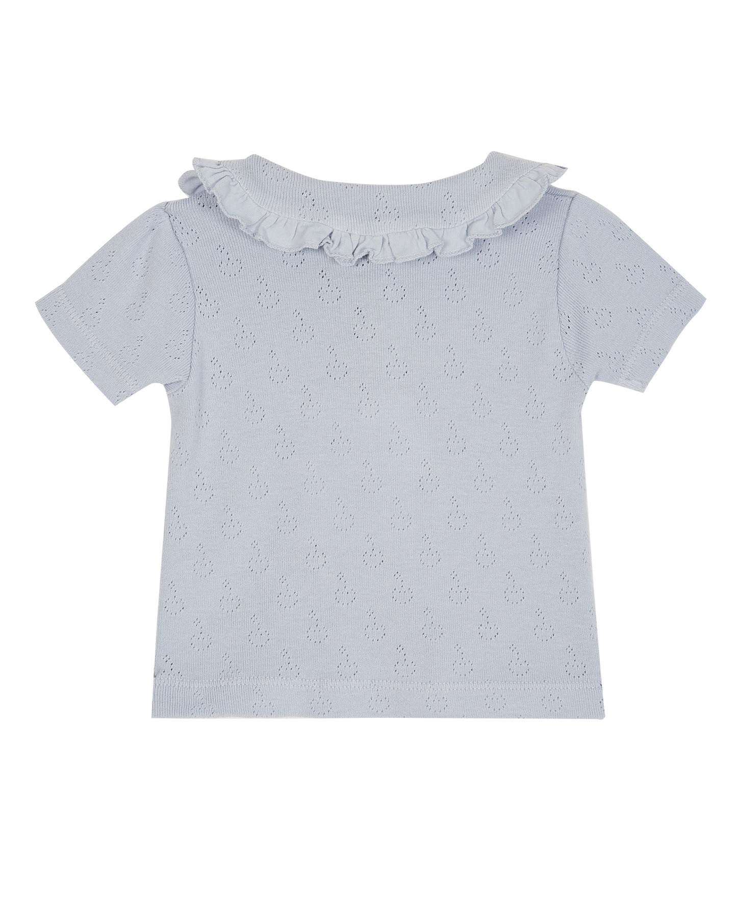 Mist openwork modal cotton polo shirt