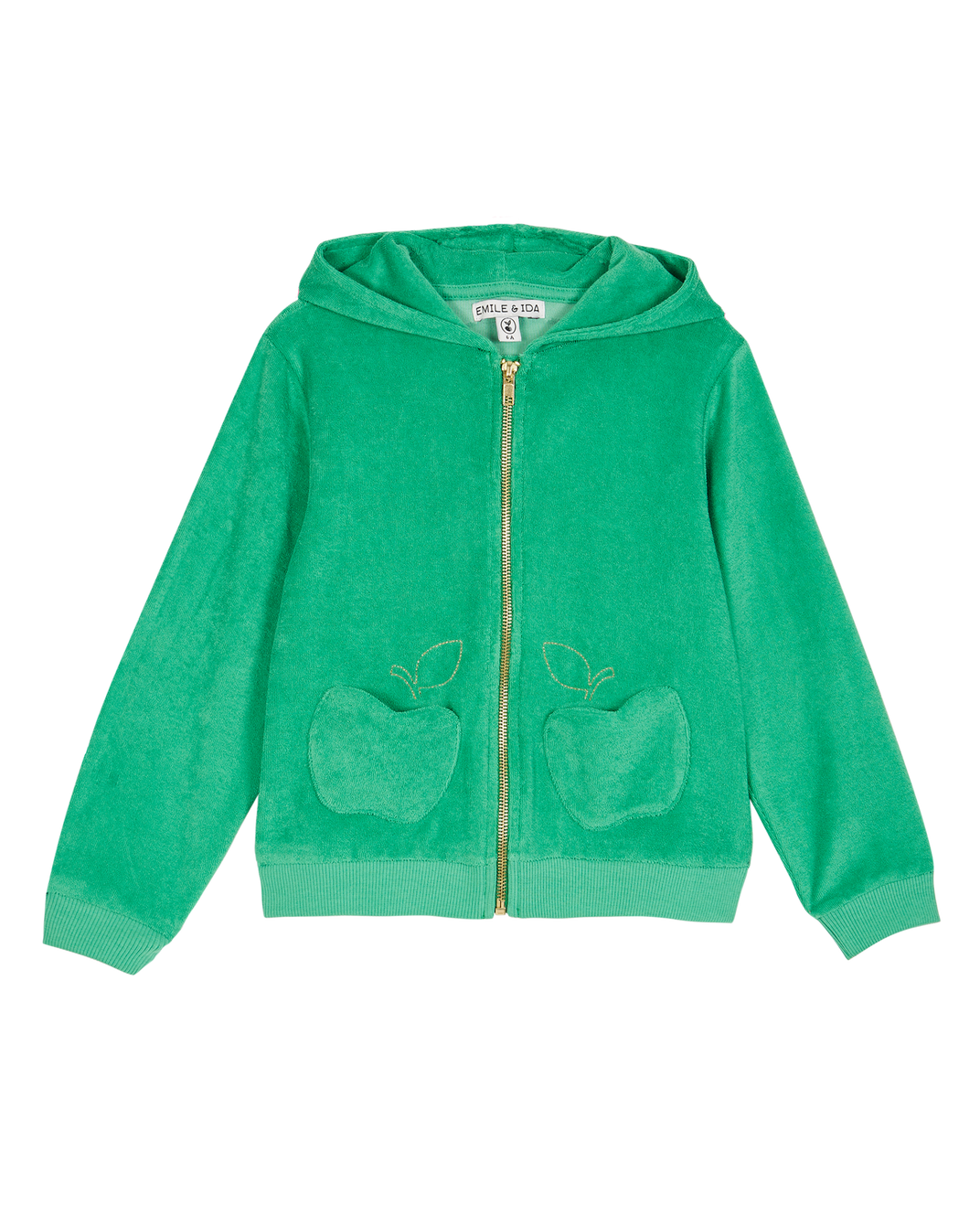 Sweatshirt zippé à capuche éponge garden