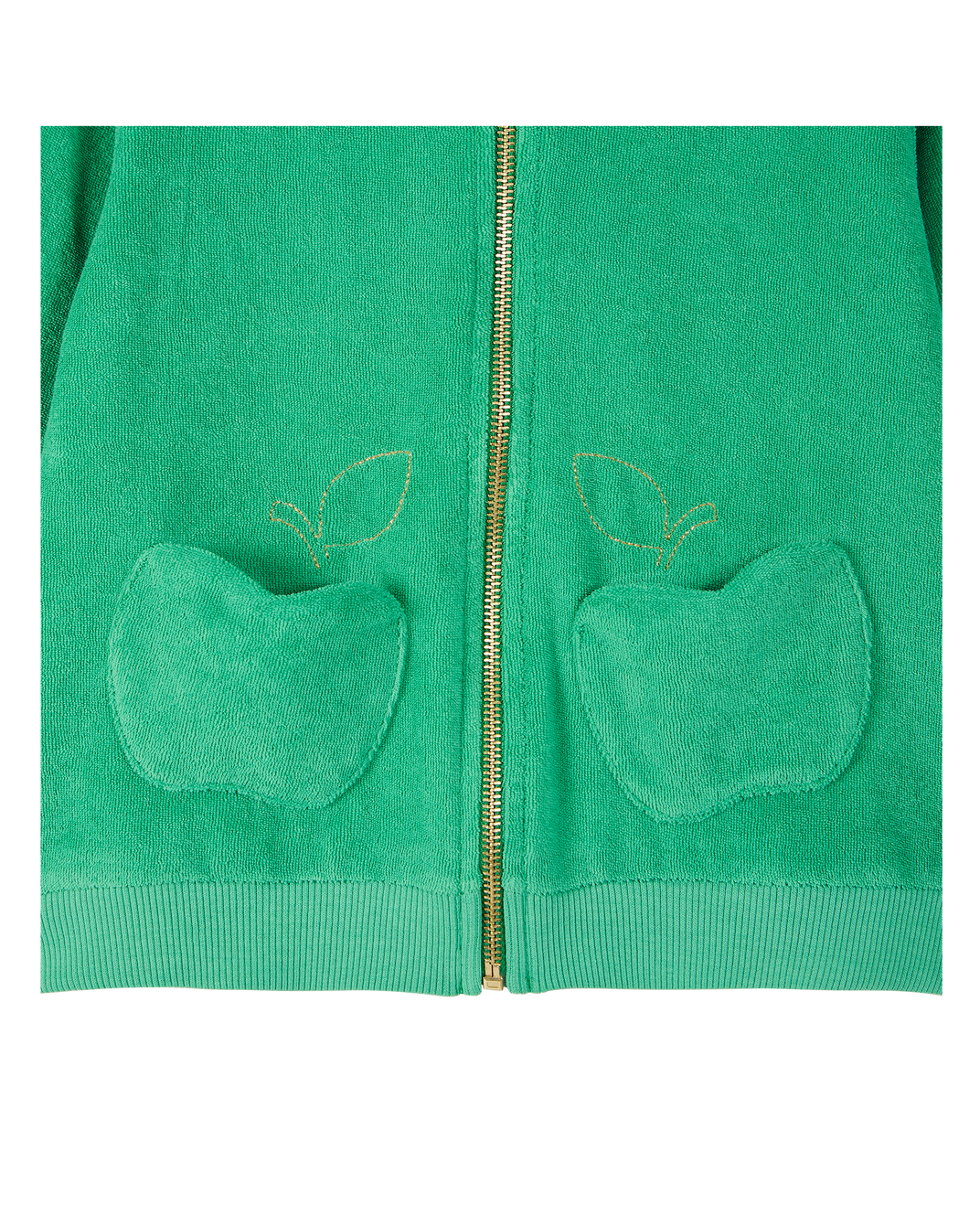 Sweatshirt zippé à capuche éponge garden