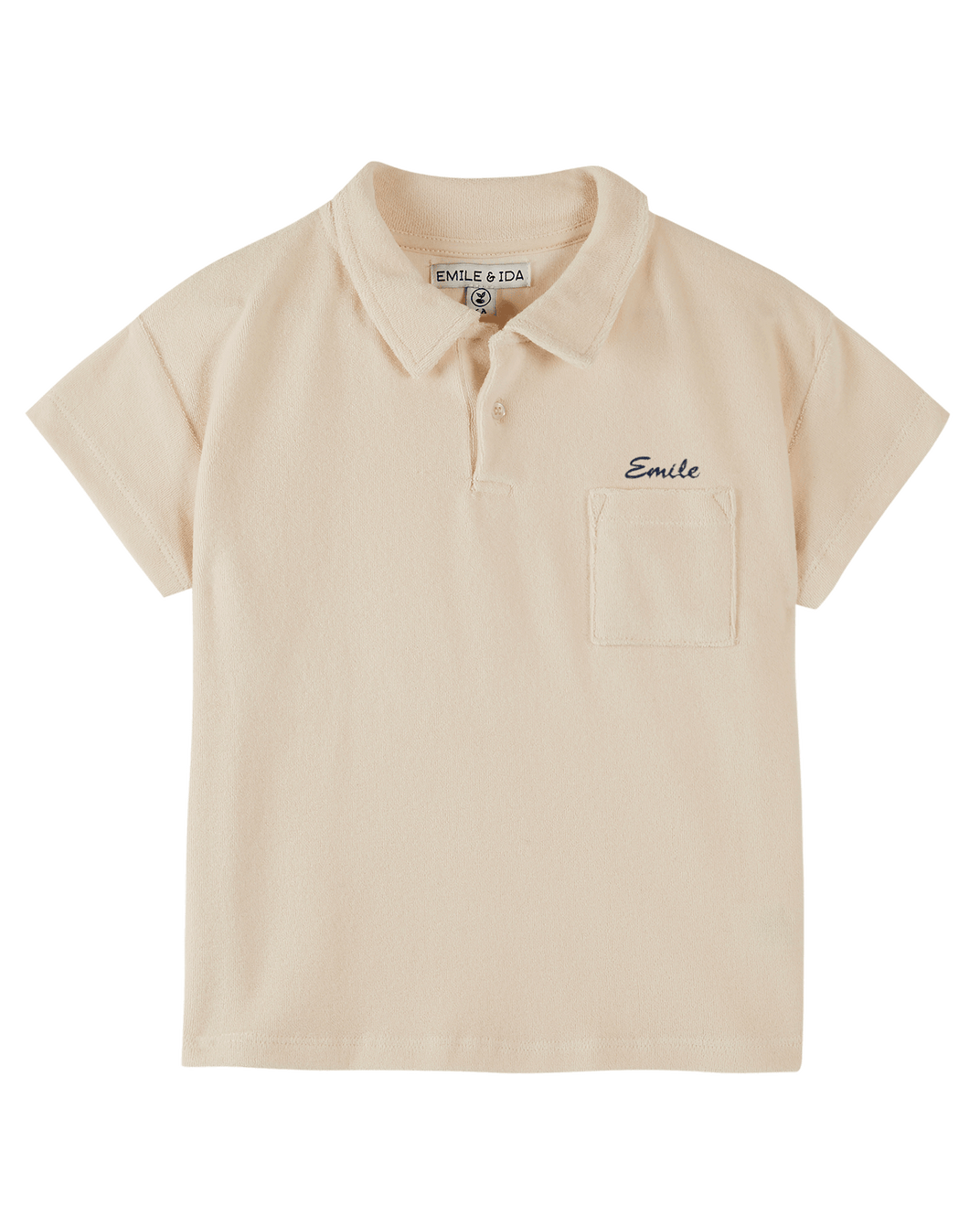 Polo enfant éponge écru