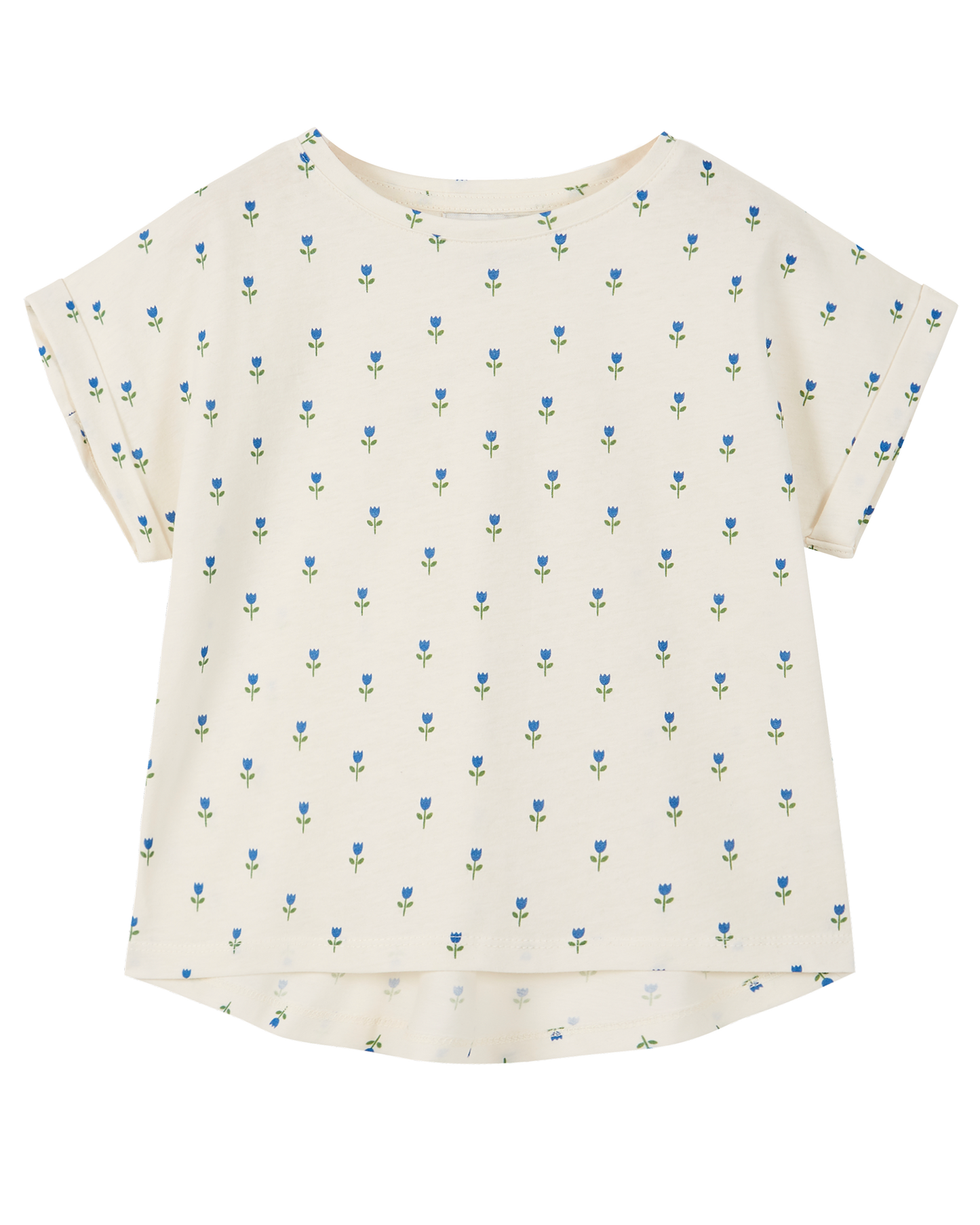 Organic cotton ecru tulip t-shirt