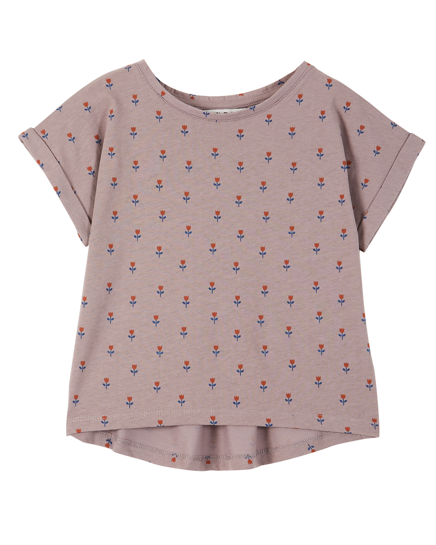 Organic cotton purple tulip t-shirt