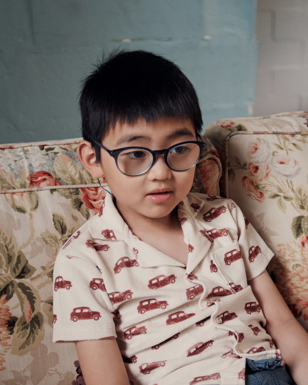 Chemisette éponge mini voitures écru