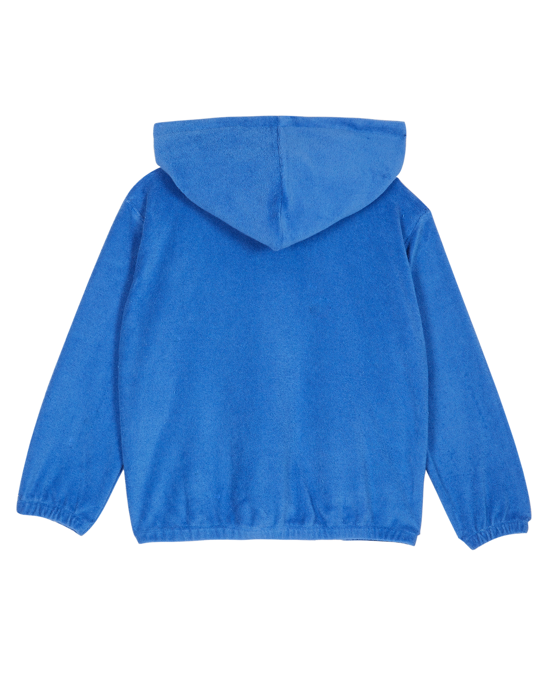 Sweatshirt zippé à capuche éponge céleste
