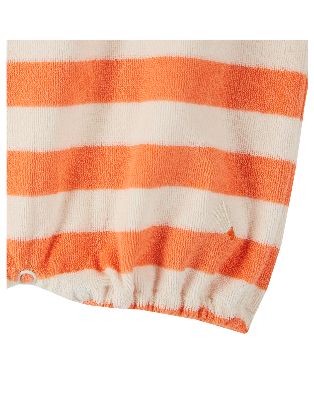 Combicourt - éponge rayé orange et blanc