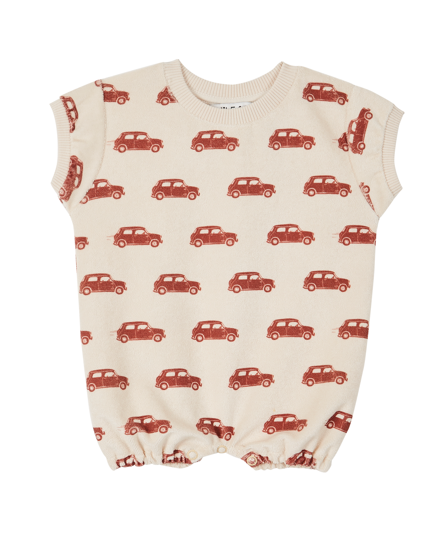 Mini ecru terry cloth jumpsuit