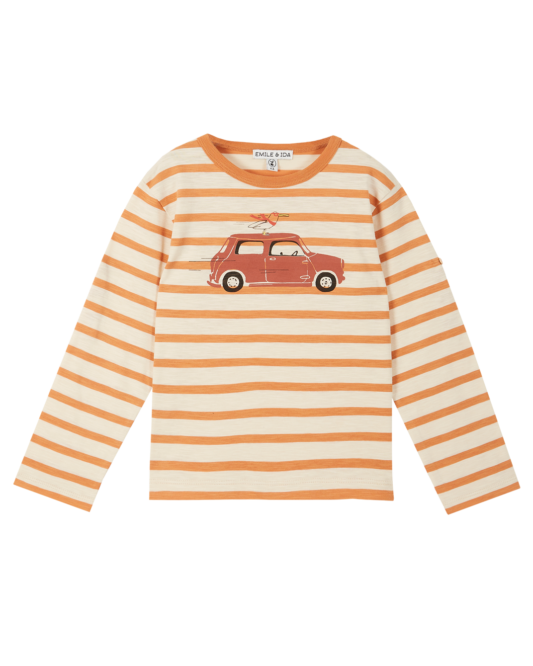 Organic ecru mango striped t-shirt