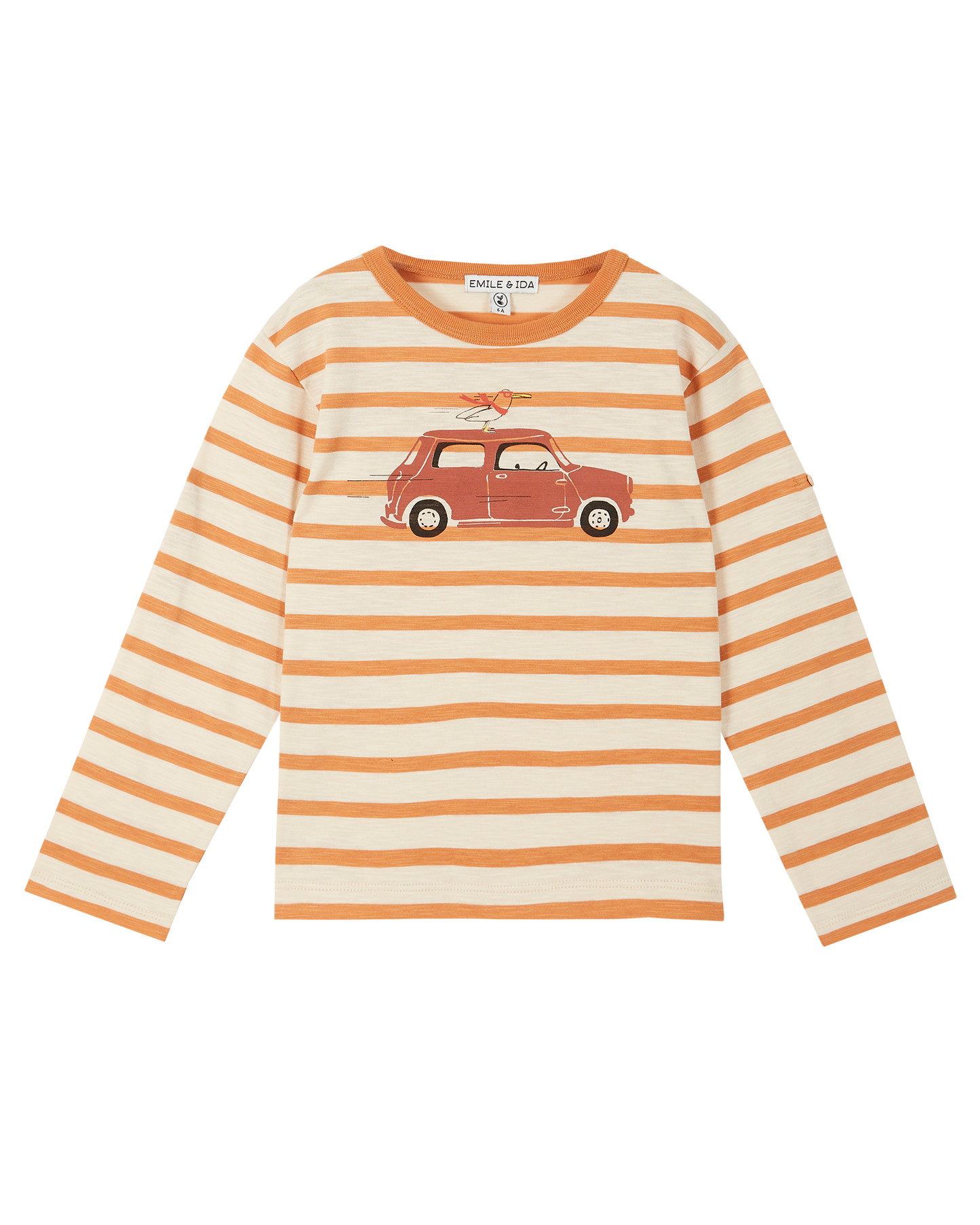 Organic ecru mango striped t-shirt