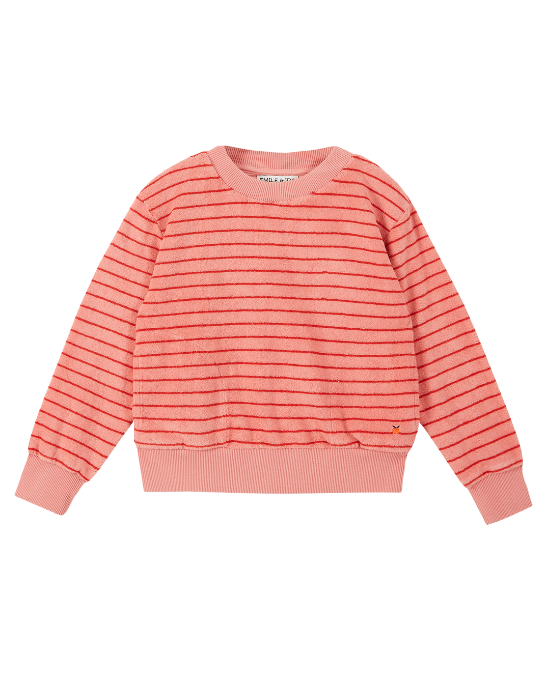 Sweatshirt éponge rayé rouge sushi