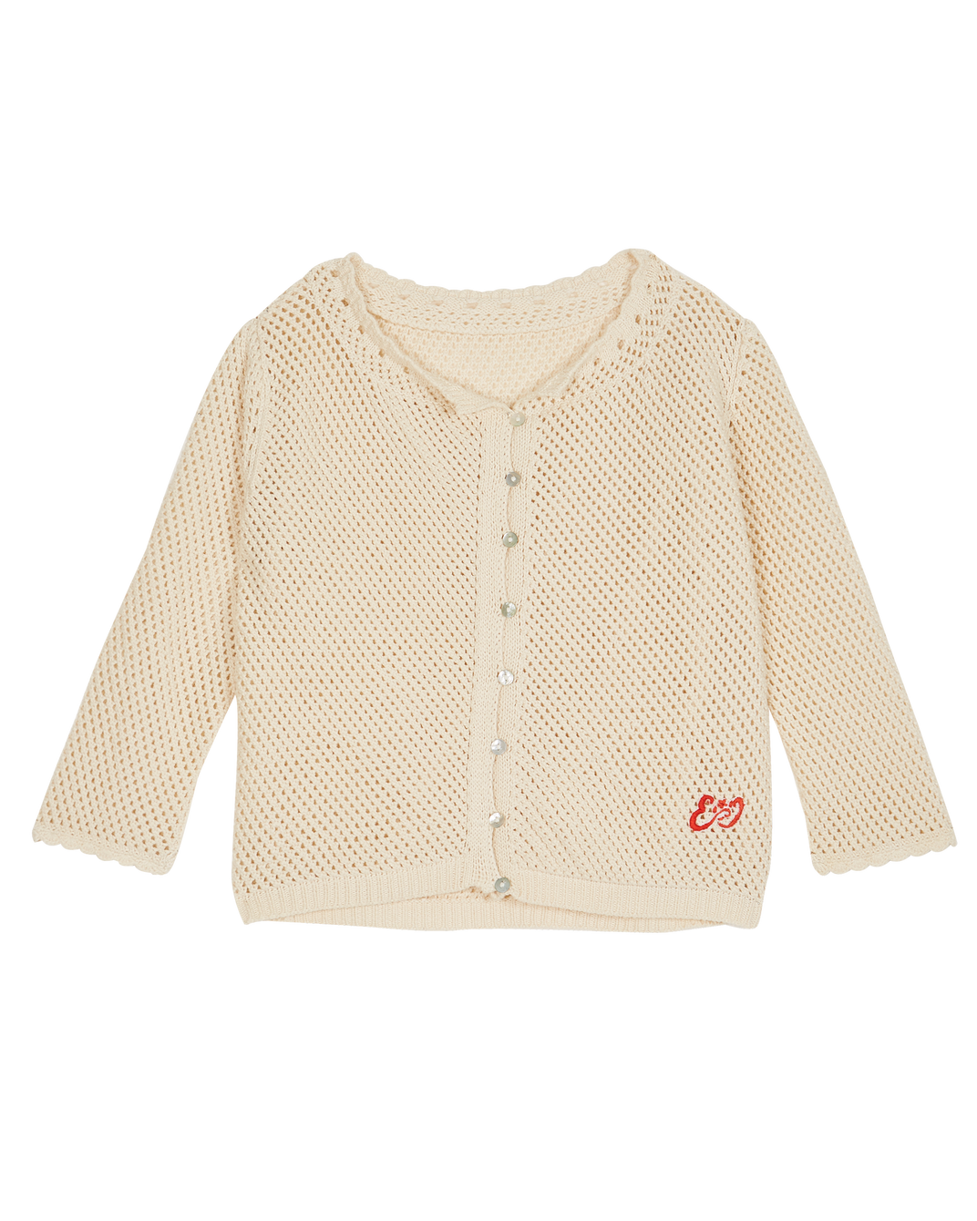 Cardigan coton bio écru