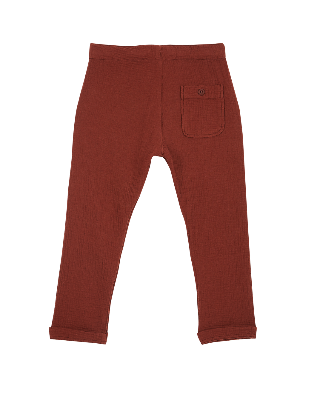 Brown cotton gauze pants
