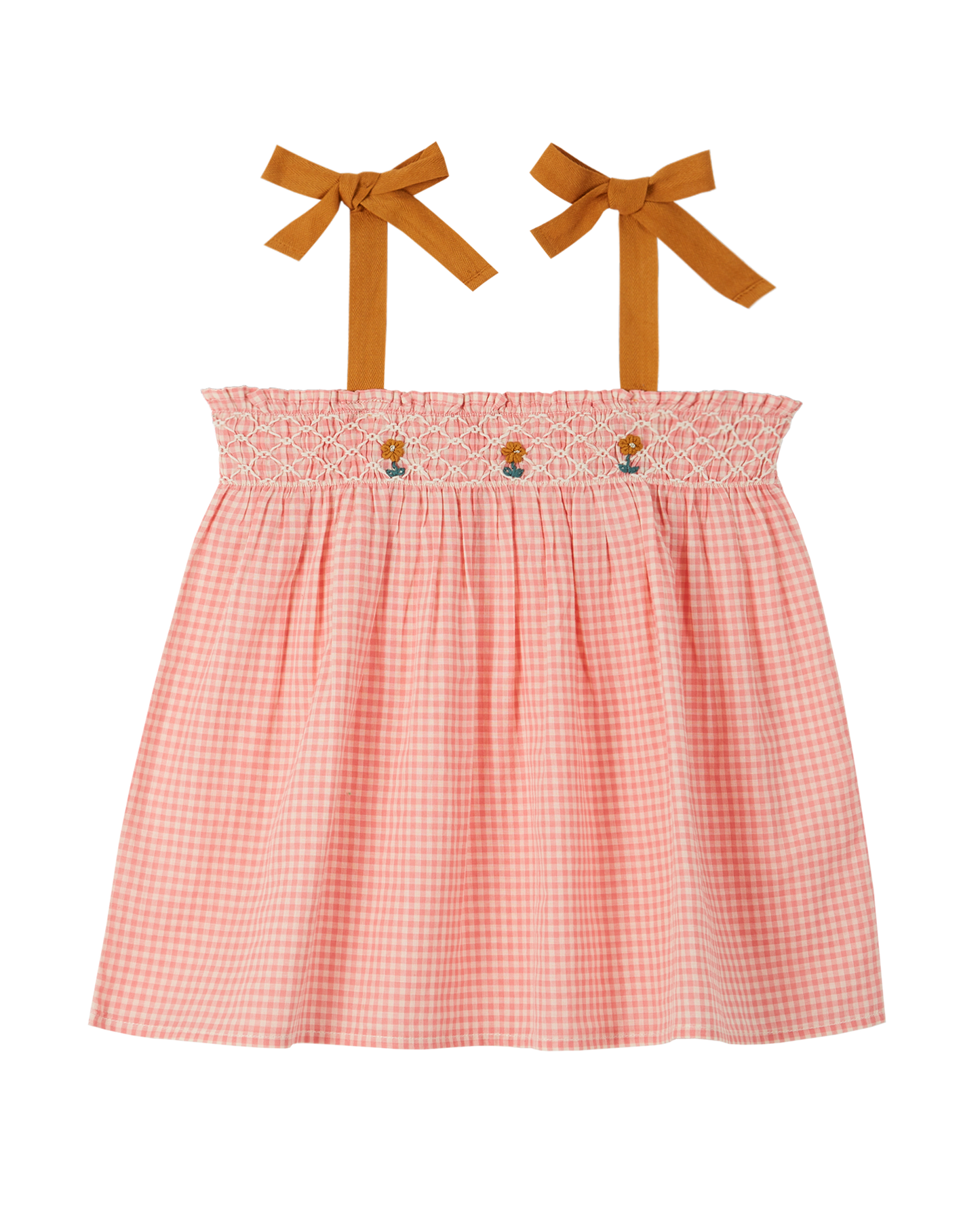 Pink gingham cotton top
