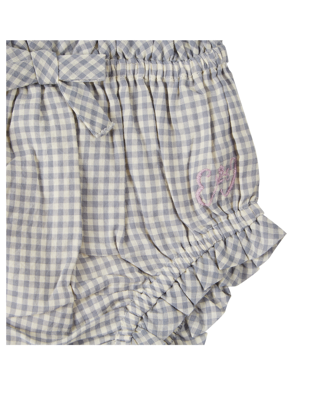 Blue gingham cotton bloomers