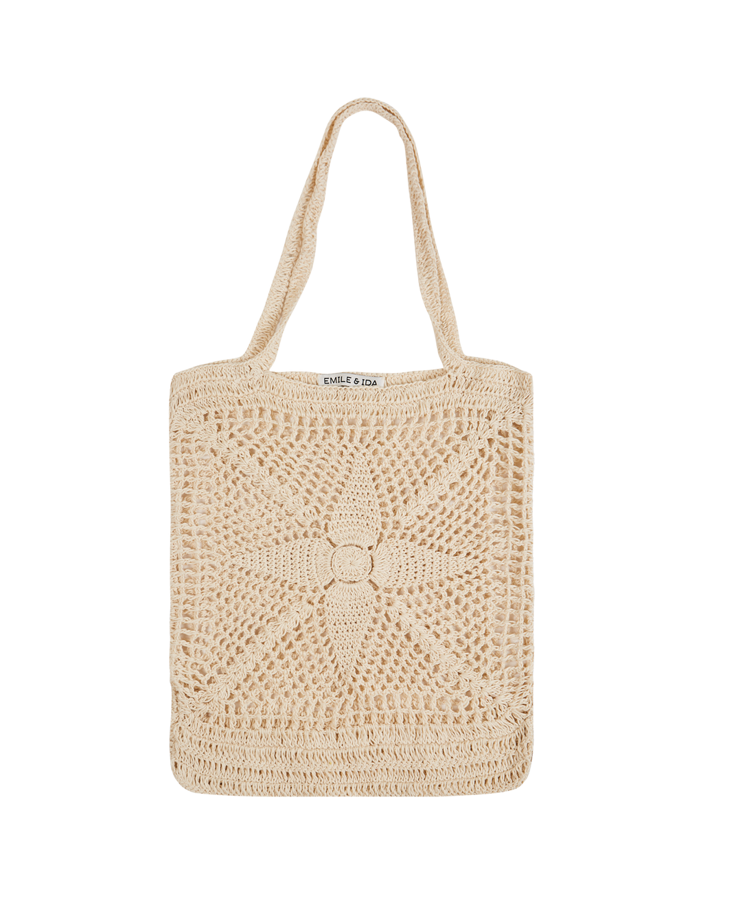 Ecru cotton net bag