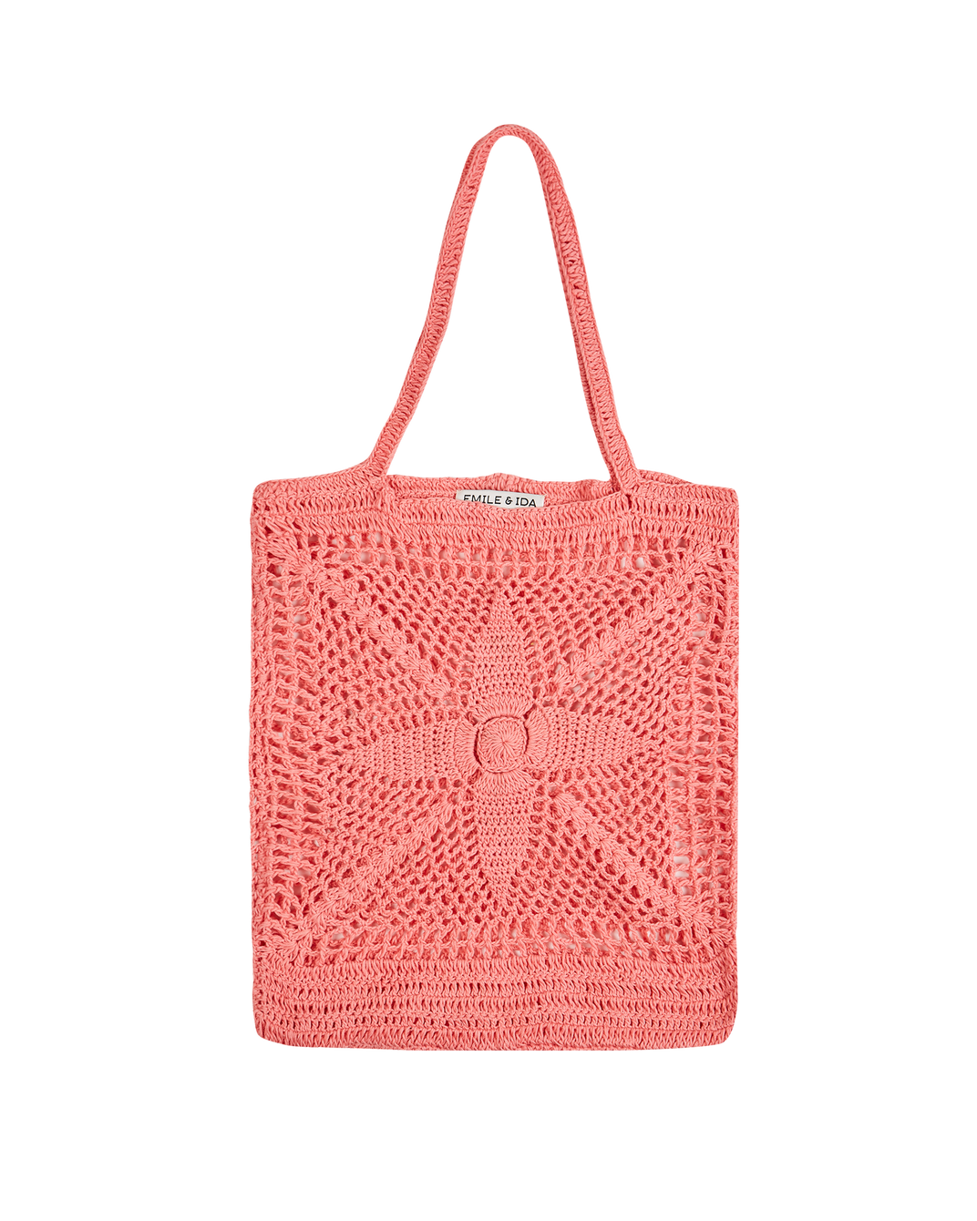 Sac filet en coton rose