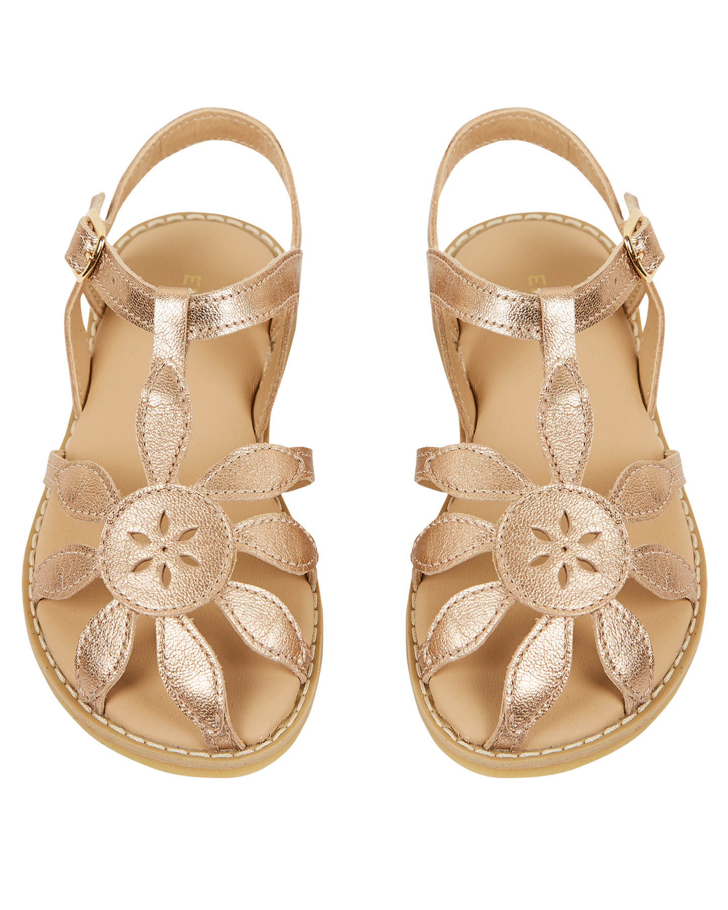 Yellow gold flower sandals