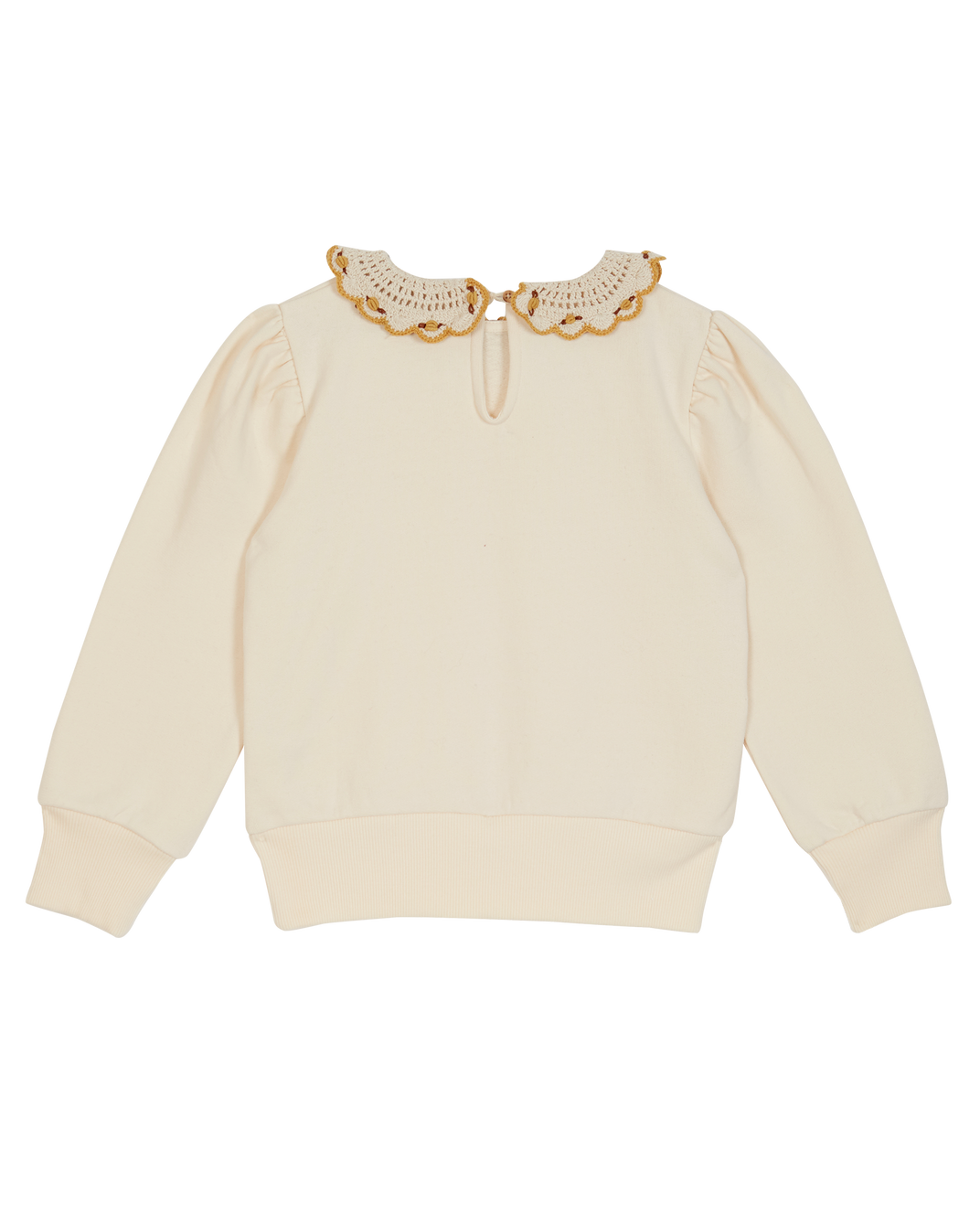 Sweat collerette coton écru