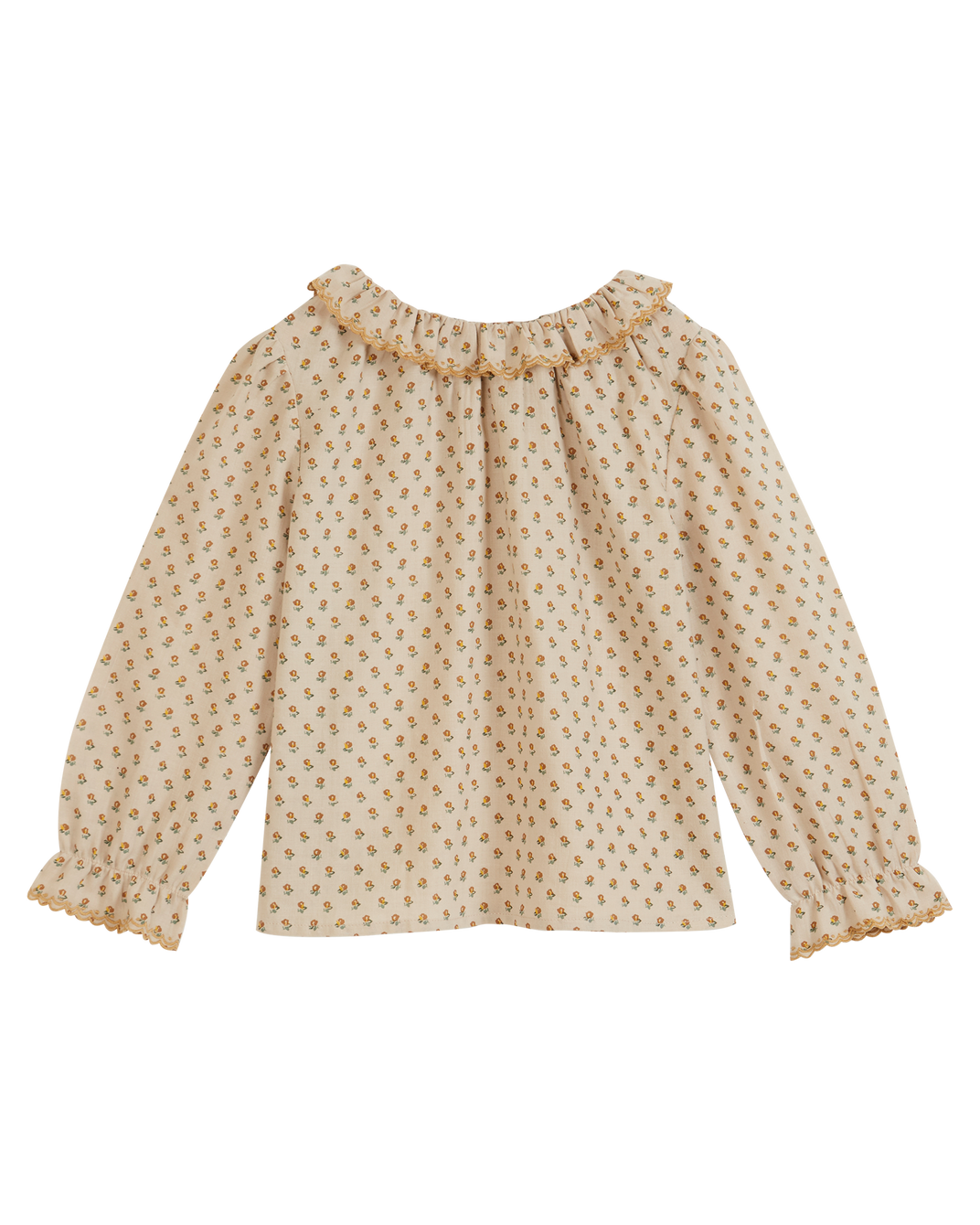 Blouse collerette marceau beige