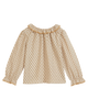 Blouse collerette marceau beige