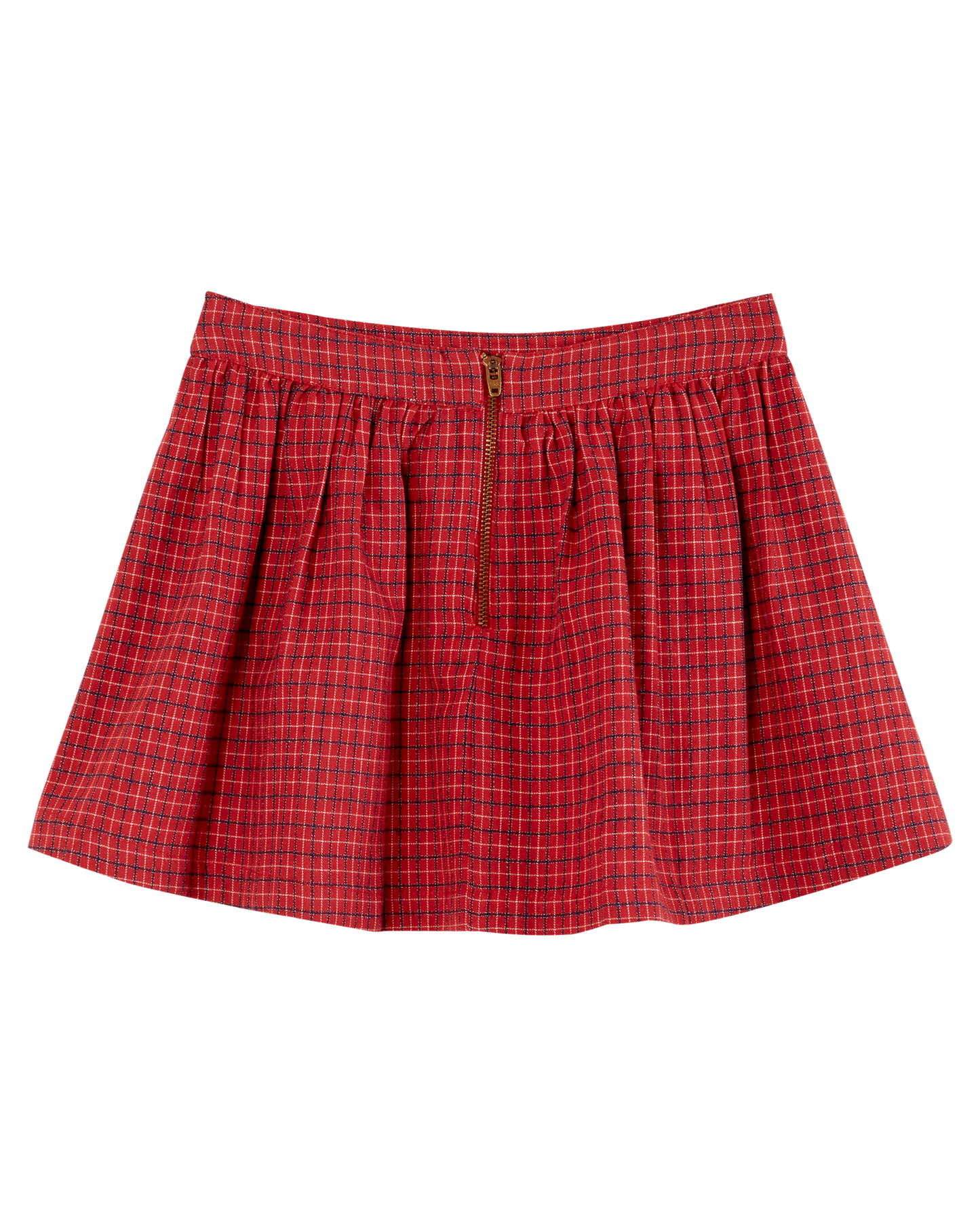 Mini-jupe écossais rouge