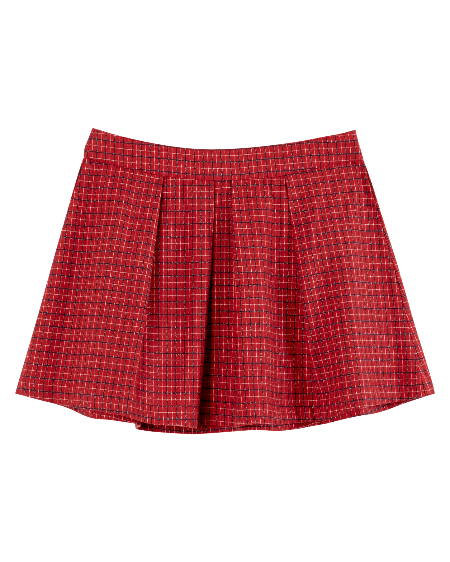 Mini-jupe écossais rouge