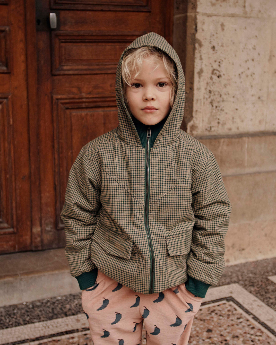 Blouson toile de coton Denise vert