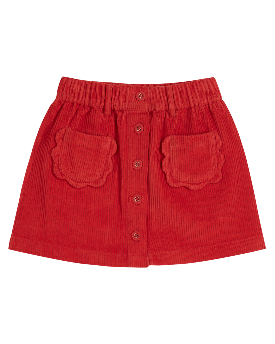 Mini-jupe velours rouge