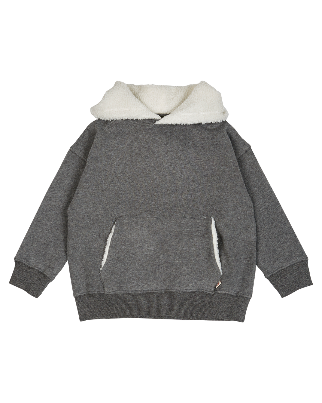 Sweat coton bio gris chiné foncé