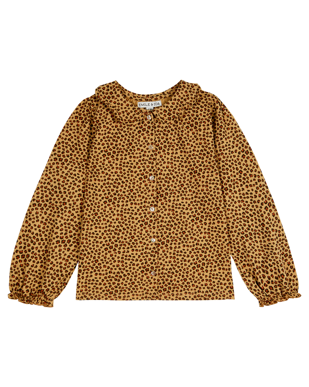 Blouse coton bio léopard
