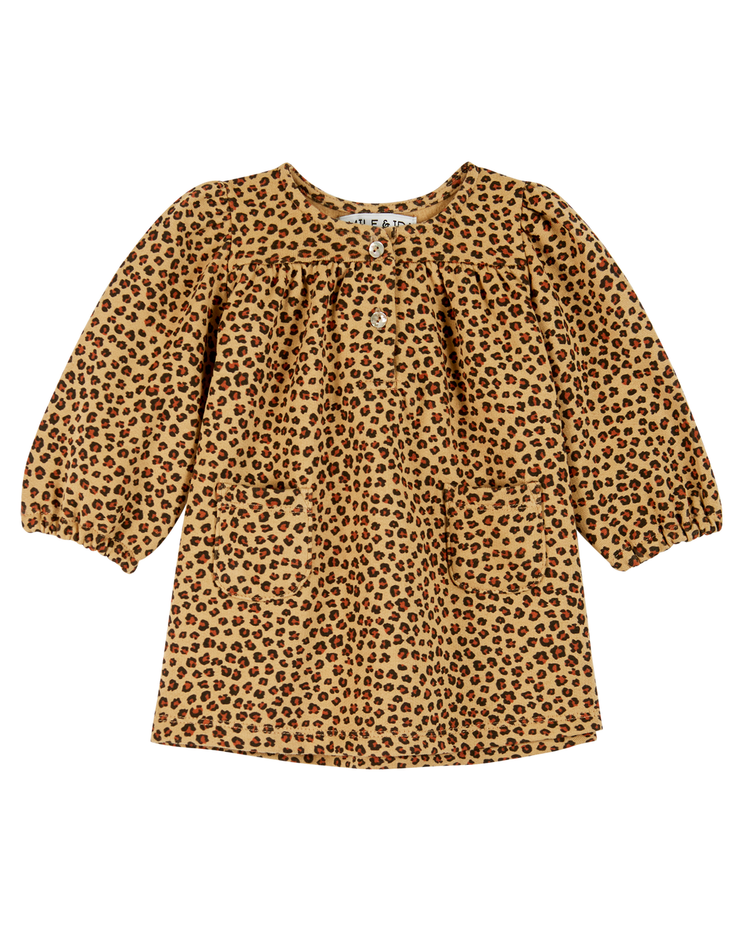 Robe bébé coton bio léopard