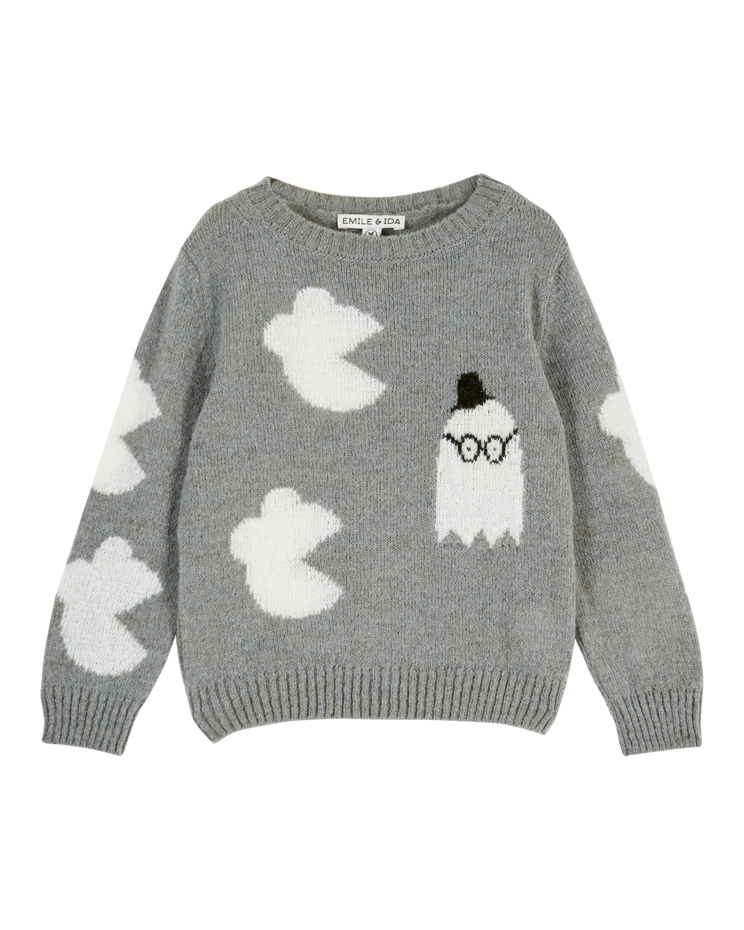 Pull fantôme gris chiné