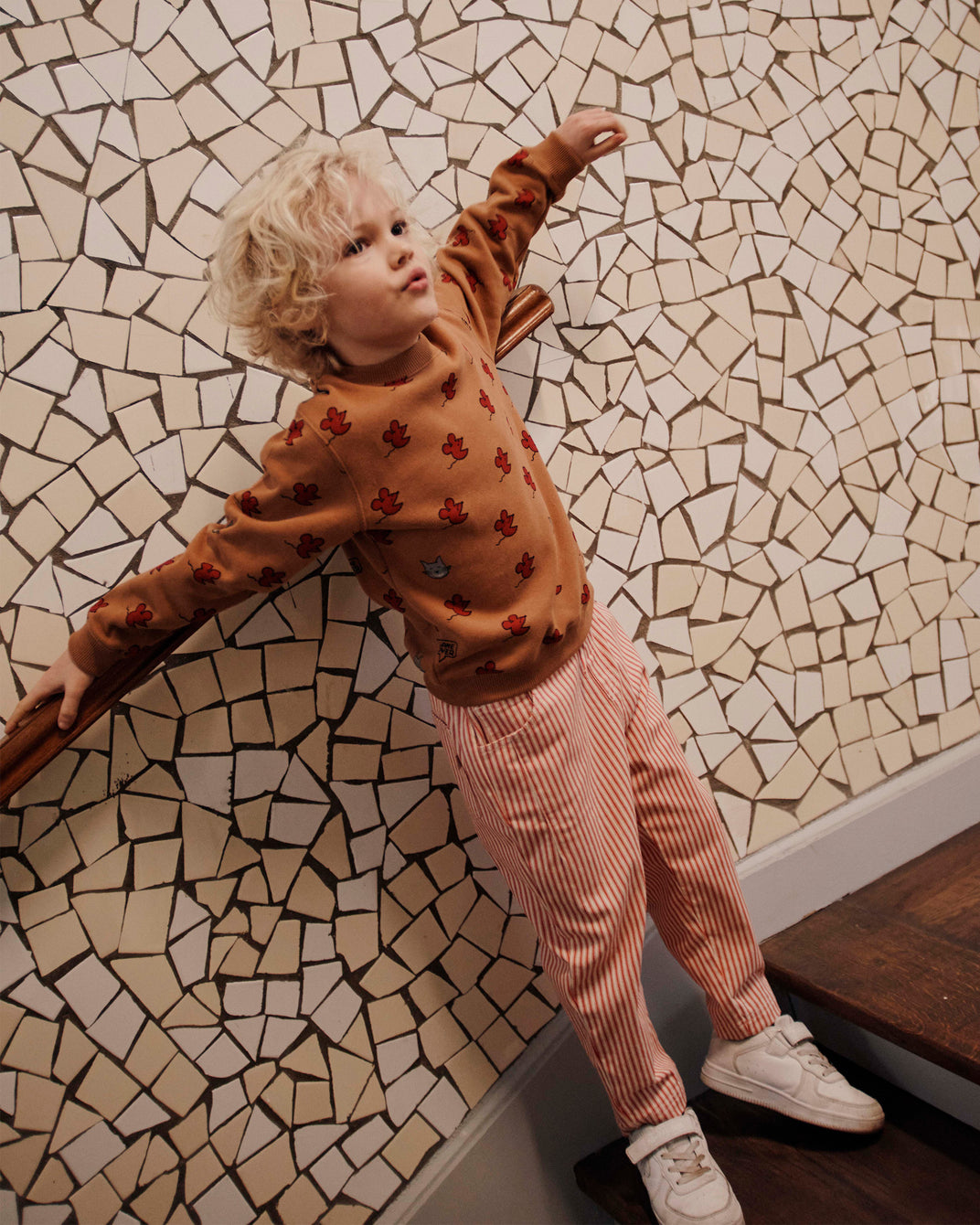 Sweat souris coton bio caramel