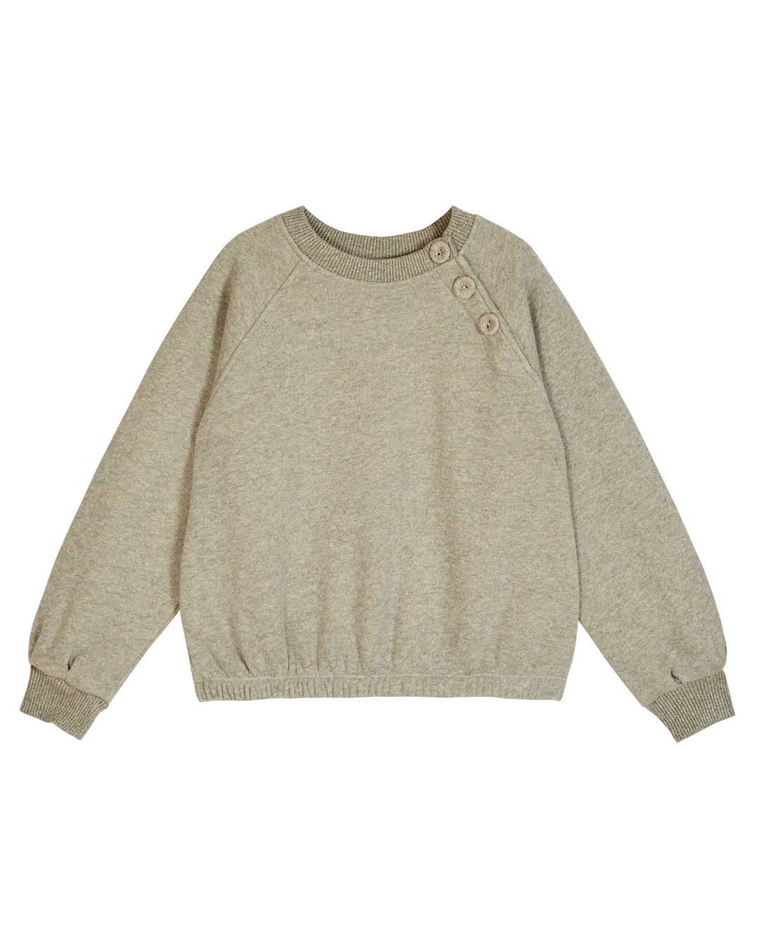 Sweat paillette coton bio gris chiné