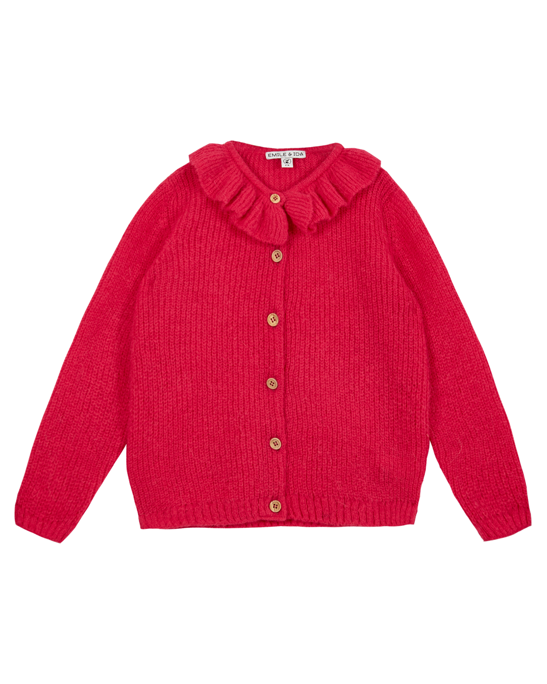 Cardigan collerette fushia