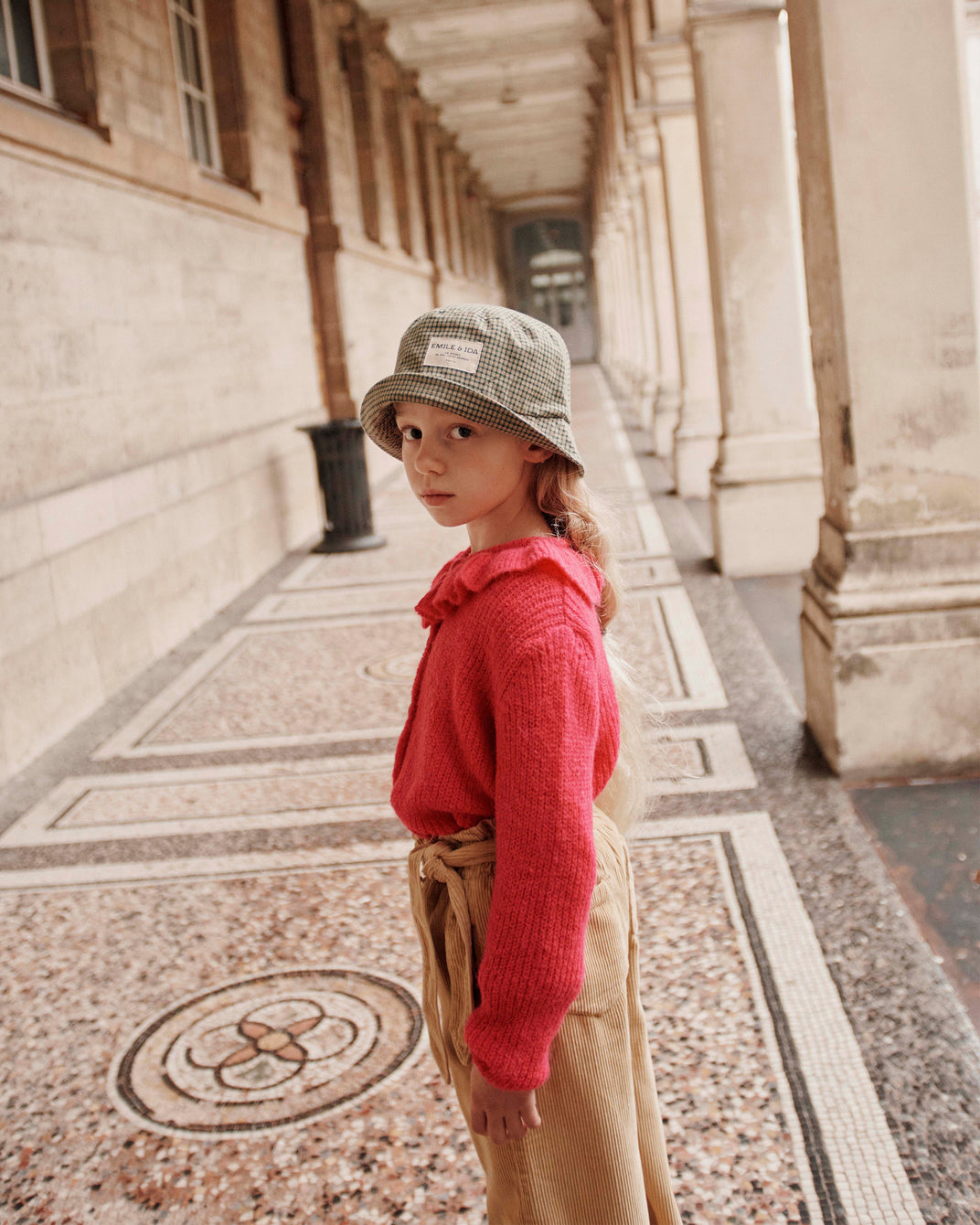 Cardigan collerette fushia