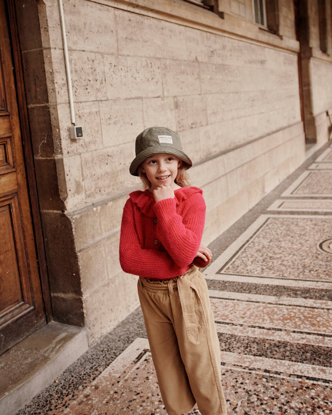 Cardigan collerette fushia