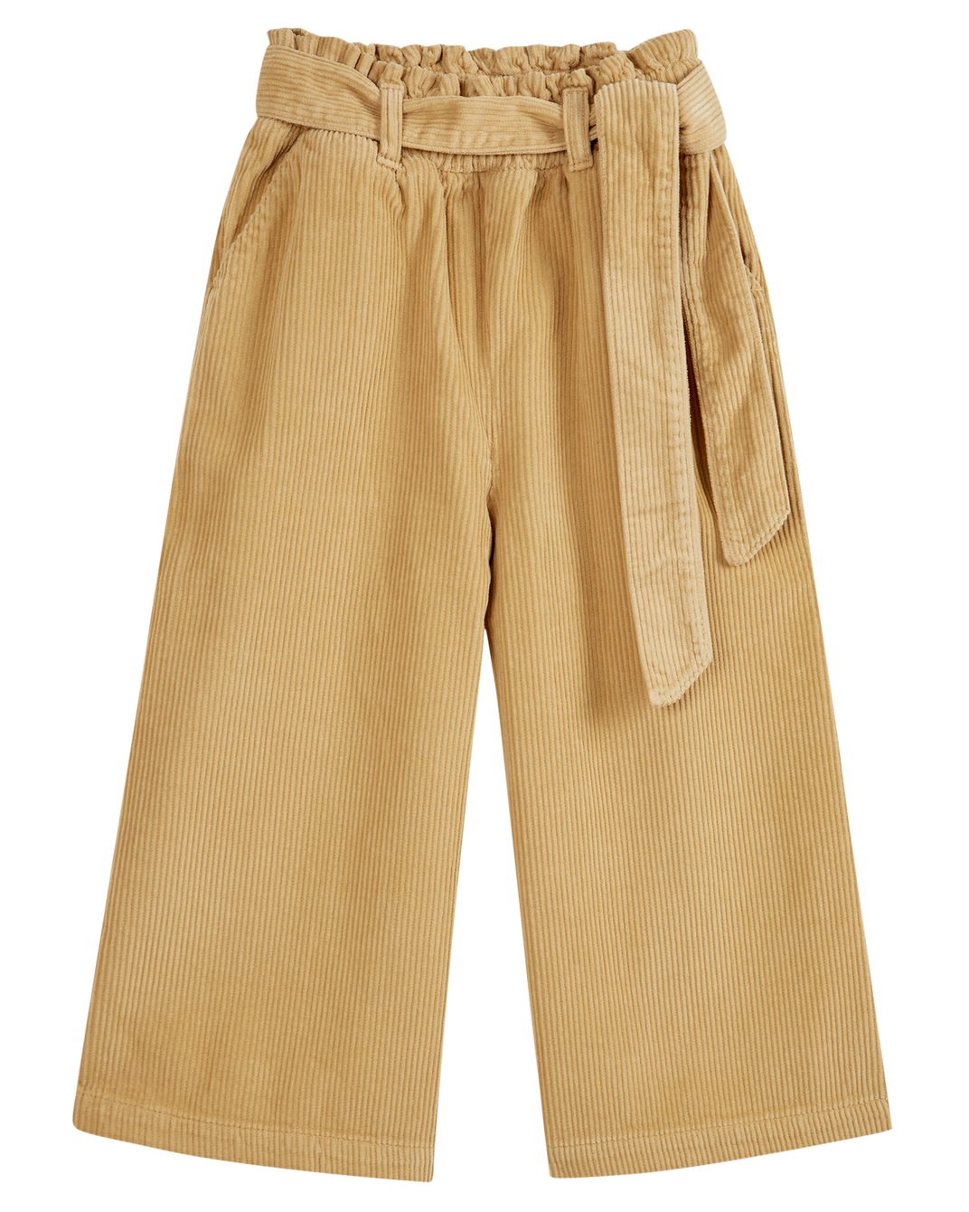 Pantalon cropped velours biscotte