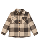 Surchemise carreaux gris et beige