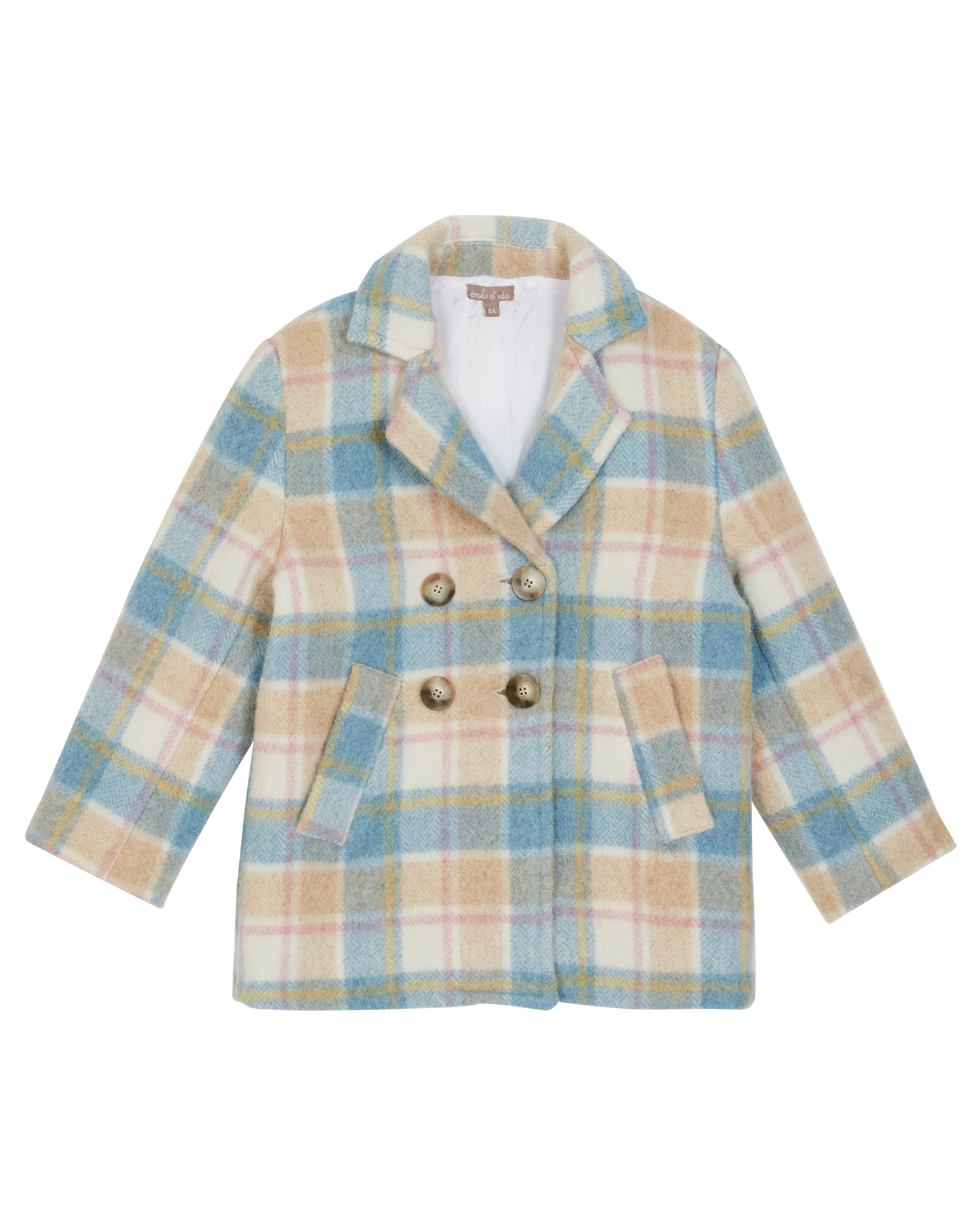 Manteau femme laine best sale carreaux