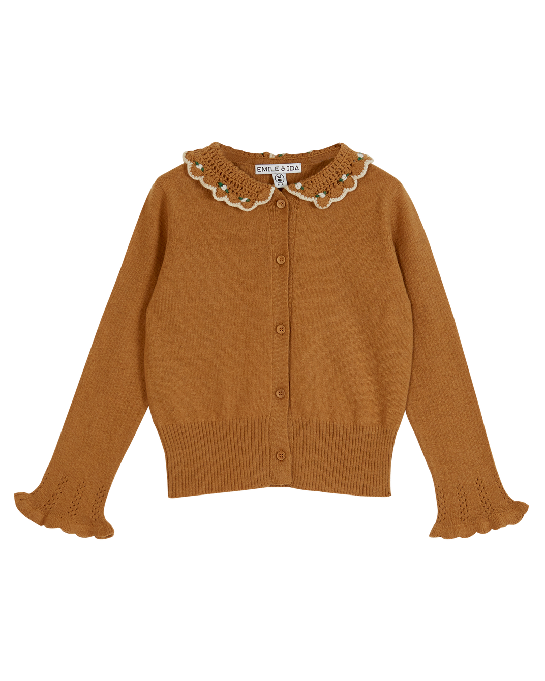 Cardigan cachemire merinos caramel