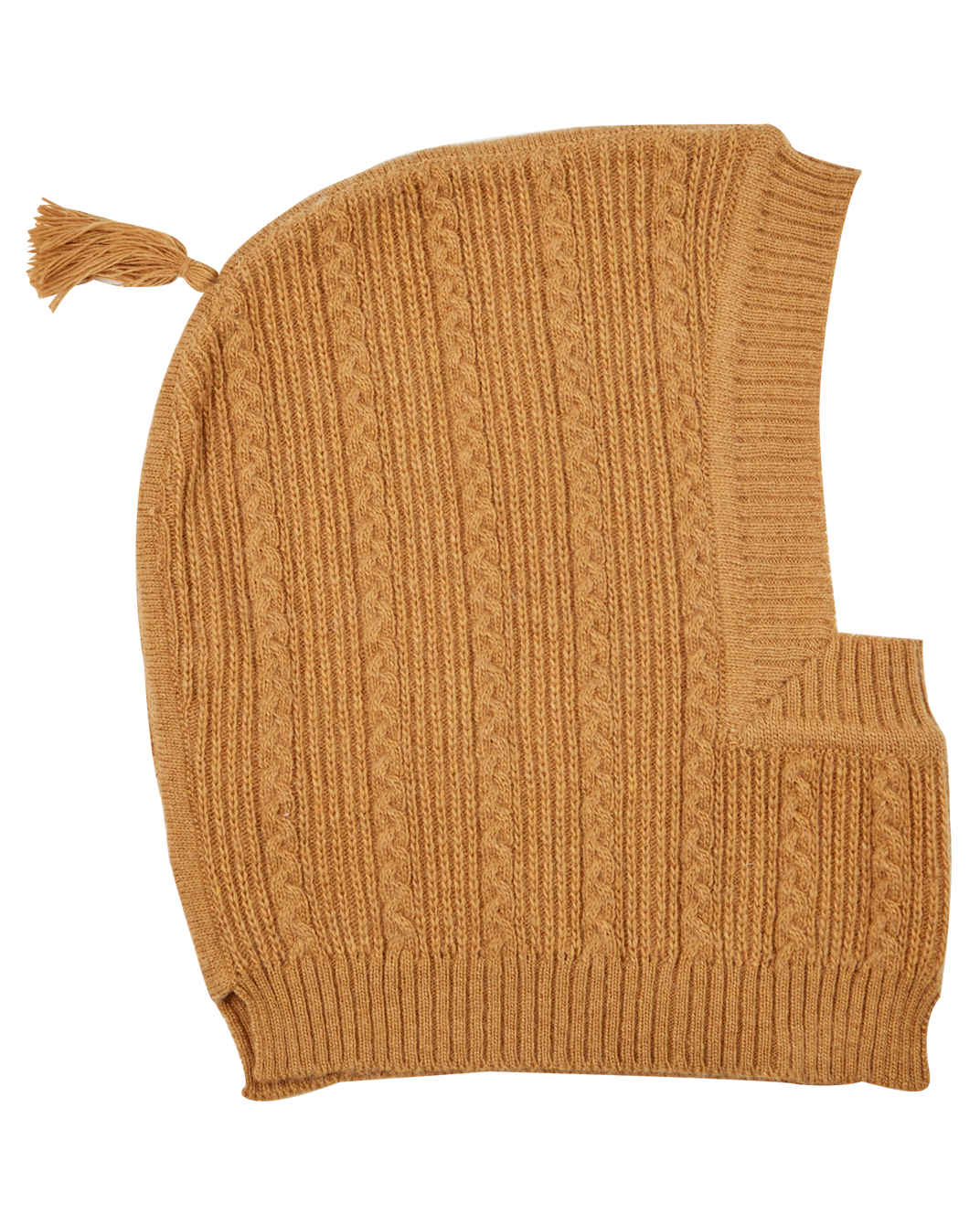 Cagoule cachemire et mérinos caramel