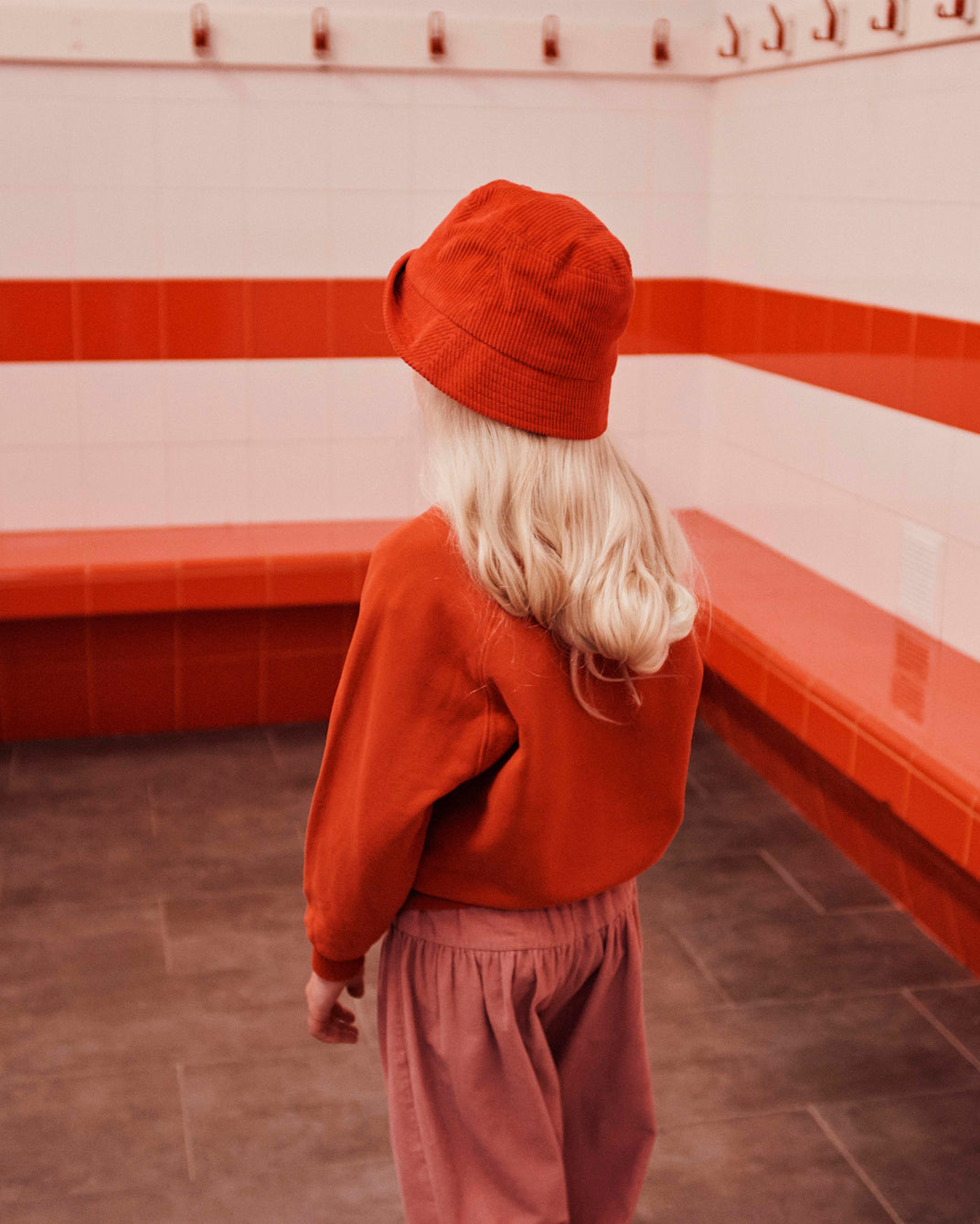 Bob enfant velours rouge