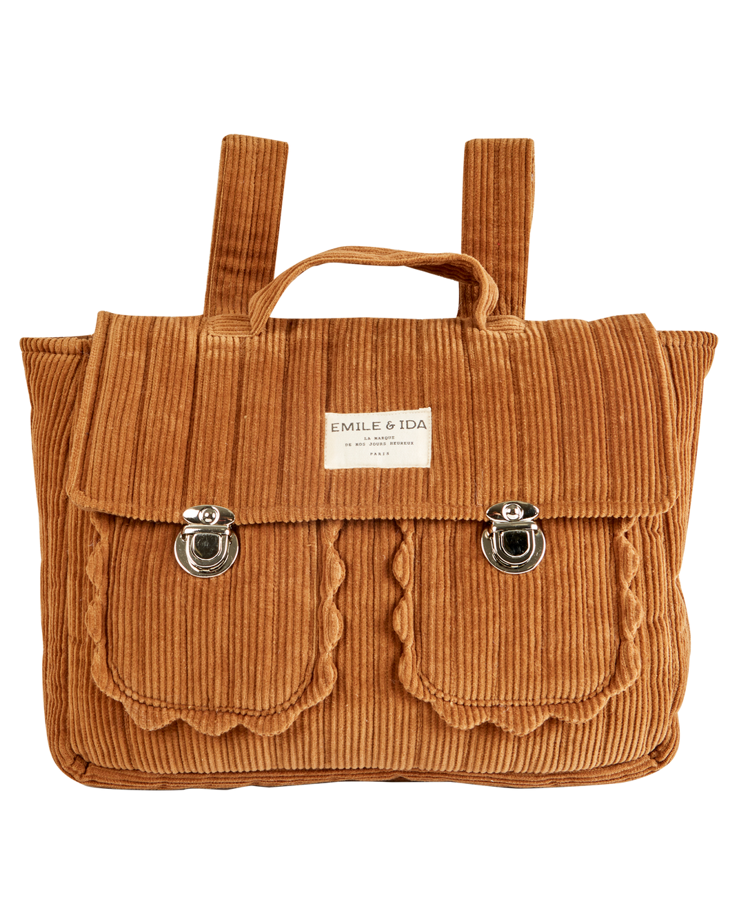 Cartable velours macadamia