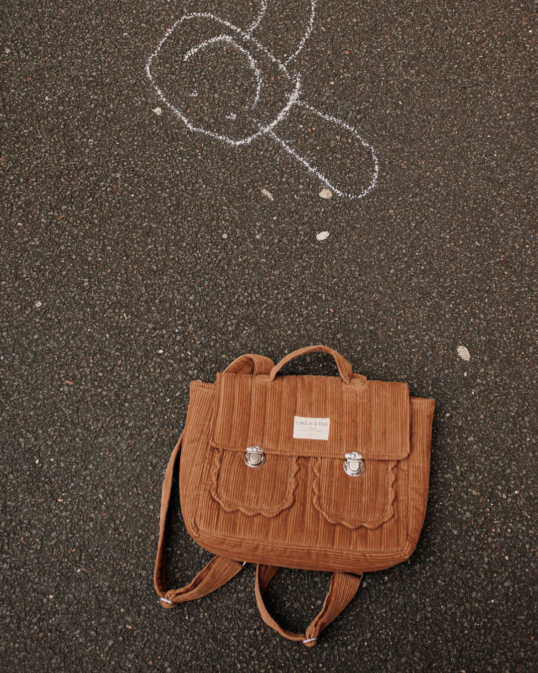 Cartable velours macadamia